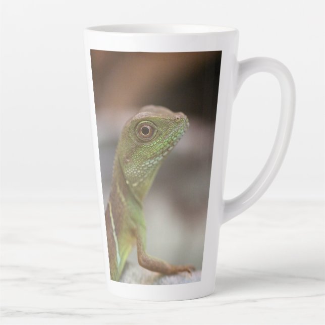 Caneca De Café Latte beijo de Iguana (Direita)