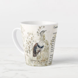 Caneca De Café Latte Bela ave Excelente Indígena de Pintar à Mão