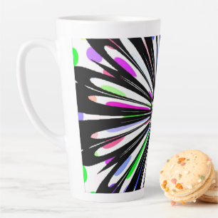 Caneca De Café Latte bela flor de mandala design