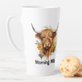 Caneca De Café Latte Bela Vaca do Terreno Superior, Manhã Leite Persona