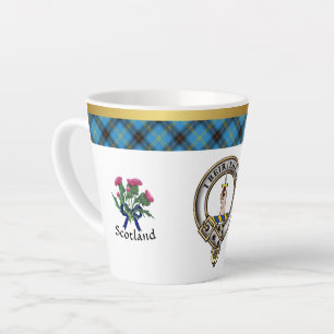 Caneca De Café Latte Bell Clan Crachá Tartan & Motto