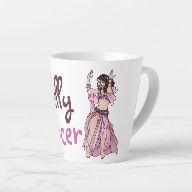 Caneca De Café Latte Belly Dancer Habibi (Ângulo direito)