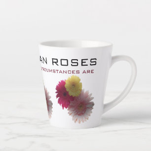 Caneca De Café Latte Belo Amarelo e Rosa para a lama