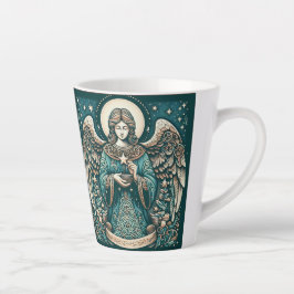 Caneca De Café Latte Belo Angel Beneath sob as estrelas