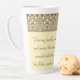 Caneca De Café Latte Belo Designer Inspirador