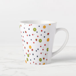 Caneca De Café Latte Belo padrão de Mini Frutas