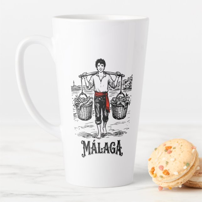 Caneca De Café Latte Bem-vindo a Málaga 5: El Cenachero (In Situ)