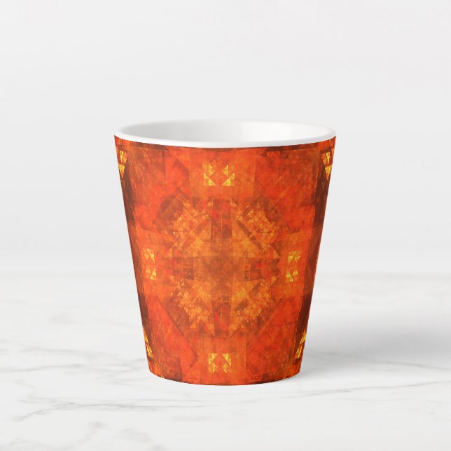 Caneca De Café Latte Bênção da Abstrato Art (Frente)