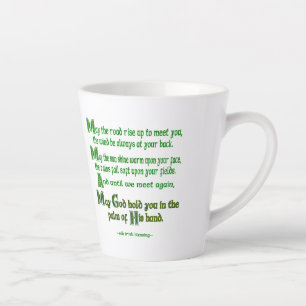 Caneca De Café Latte Bênção Irlandesa Que o Caminho Se Erga para Te Enc