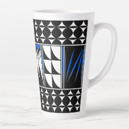 Caneca De Café Latte Bênçãos da pena sudoeste em azul