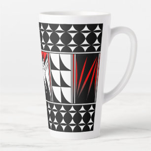 Caneca De Café Latte Bênçãos da pena sudoeste em vermelho