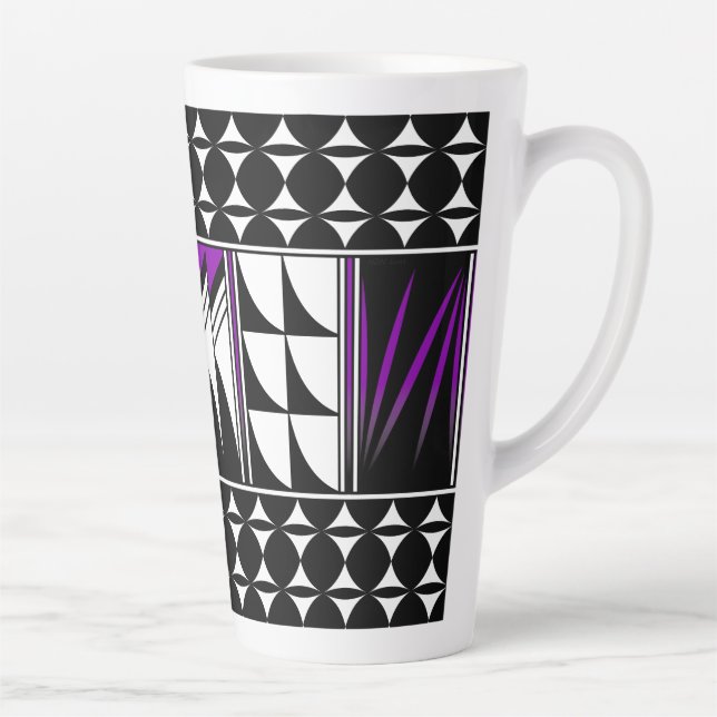 Caneca De Café Latte Bênçãos de Pé Sudoeste em Púrpura (Direita)
