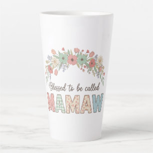 Caneca De Café Latte Bendita por ser chamada Mamaw