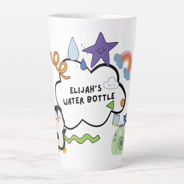 Caneca De Café Latte "Berry Sweet Bear Chaveiro - Adoravelmente Pequeno (Frente)