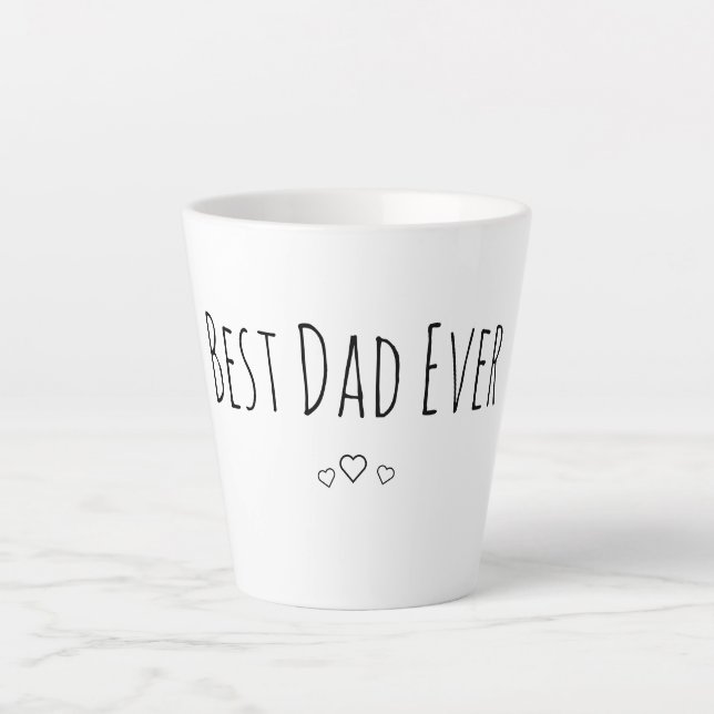 Caneca De Café Latte Best Dad Ever (Frente)