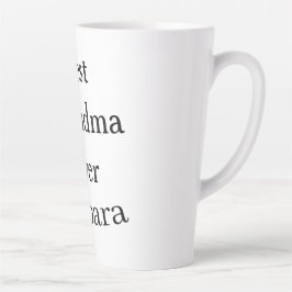 Caneca De Café Latte Best Grandma ever name date simple mothers day min