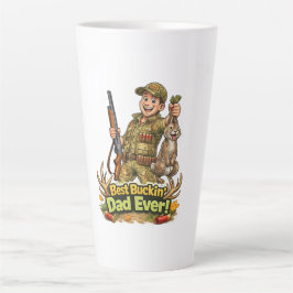 Caneca De Café Latte Best hunting dad ever funny hunter gift idea