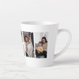 Caneca De Café Latte Best Mom Photo Collage Mug