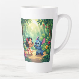 Caneca De Café Latte Beste Freunde fürs Leben – Lilo & Stitch