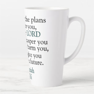 Caneca De Café Latte Bíblia Verse Jeremiah 29:11