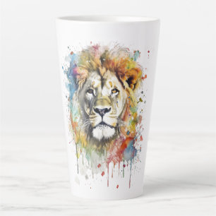 Caneca De Café Latte Bicolor El rey del color - Un león majestuoso