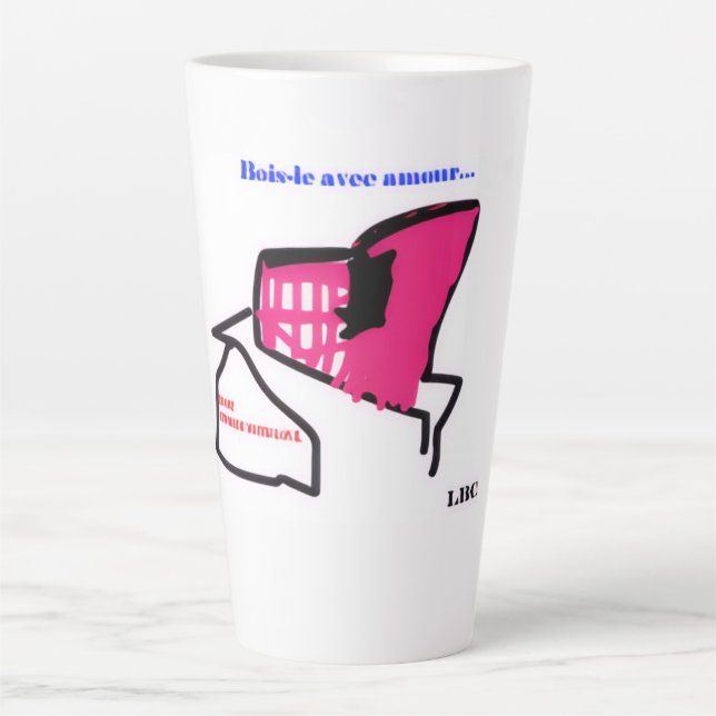 Caneca De Café Latte Big coffee mug- Boom! It's Made With Love. (Frente)