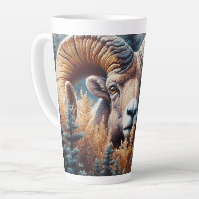 Caneca De Café Latte Bighorn Sheep Ram (Ângulo esquerdo)