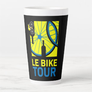 Caneca De Café Latte Bike Tour Art