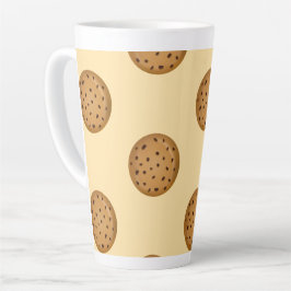 Caneca De Café Latte Biscoito de Chocolate Chip 