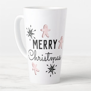 Caneca De Café Latte Biscoito De Natal Gingerbread Feliz Natal