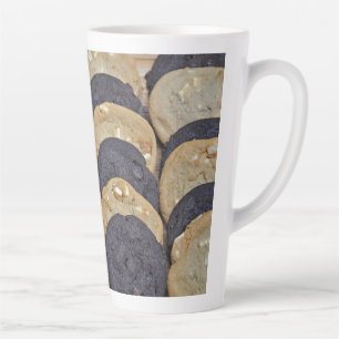 Caneca De Café Latte Biscoitos brancos e chocolate
