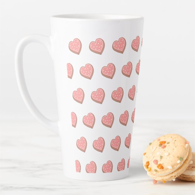 Caneca De Café Latte Biscoitos em forma de coração (In Situ)