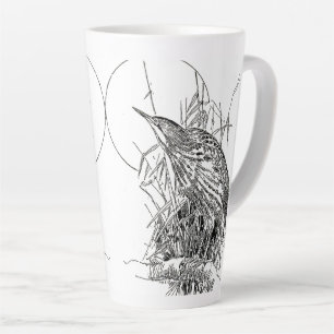 Caneca De Café Latte Bit Heron Birn Birds Animais Selvagem Latte Mug