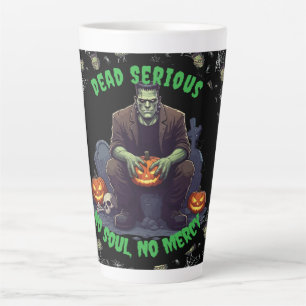 Caneca De Café Latte 🖤 Black Frankenstein Mug 💀 ☕