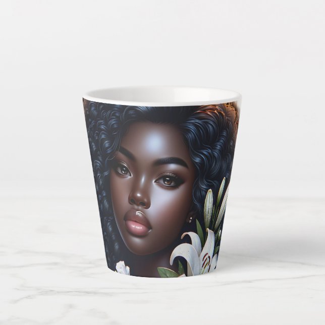 Caneca De Café Latte Black Is Beauely Teacup (Frente)