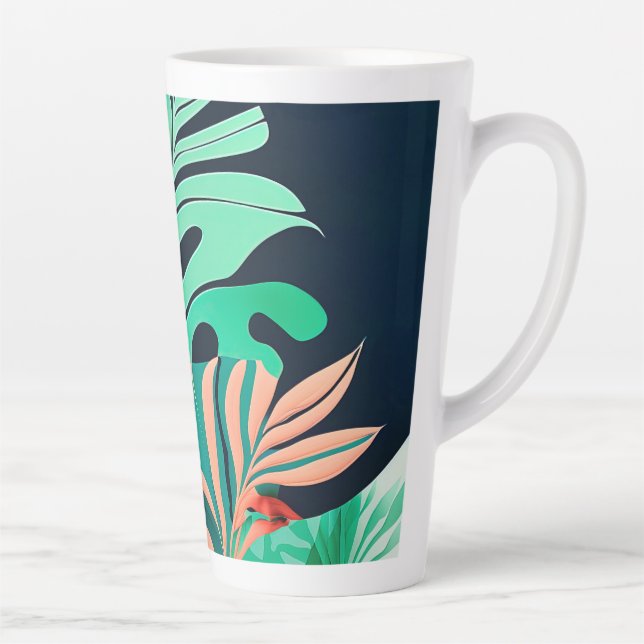 Caneca De Café Latte Blätter (Direita)