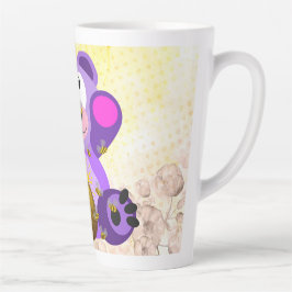 Caneca De Café Latte Blauer Honig Bär