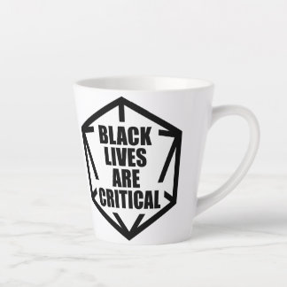 Caneca De Café Latte BLM Black Lives são críticas [B&W]