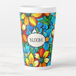 Caneca De Café Latte Bloom Botanical Classic Mug