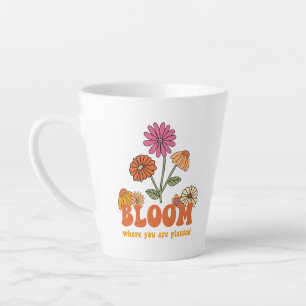 Caneca De Café Latte Bloom onde você está plantado