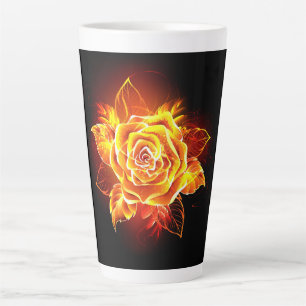 Caneca De Café Latte Blooming Fire Rosa