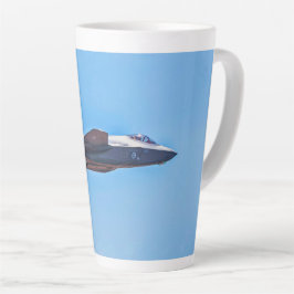 Caneca De Café Latte Bloqueado Martin F- 35A Relâmpago II Latte Mug