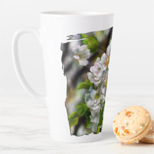 Caneca De Café Latte Blossomas de Maçã