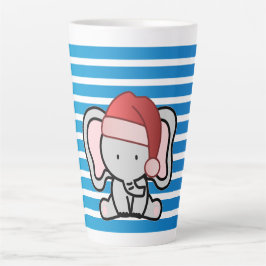 Caneca De Café Latte Blue Custom Baby Boy Name Primeiro Natal 2022