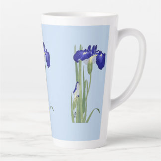 Caneca De Café Latte Blue Irises de Ohara Koson