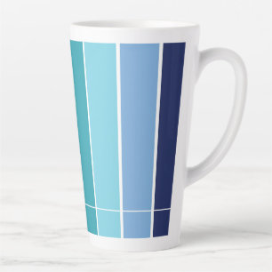 Caneca De Café Latte Blue Striped