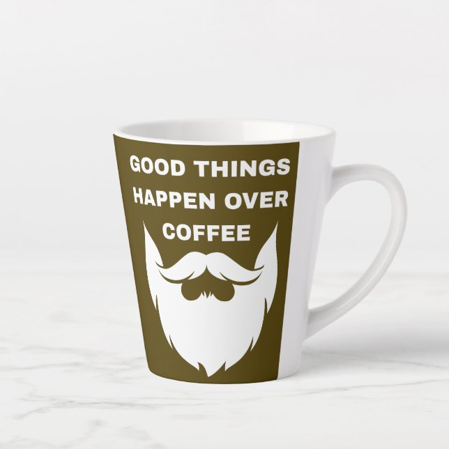 Caneca De Café Latte Boas coisas acontecem no café (Direita)