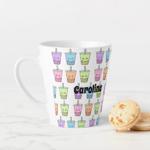 Caneca De Café Latte Boba Milk Tea Flavors