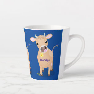 Caneca De Café Latte Boca doce e camisola de flores