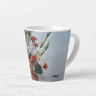 Caneca De Café Latte Bodegón de Flores